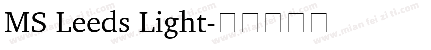 MS Leeds Light字体转换